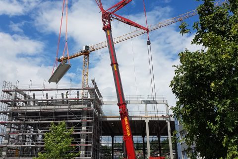 Assembly with mobile crane from EMIL EGGER