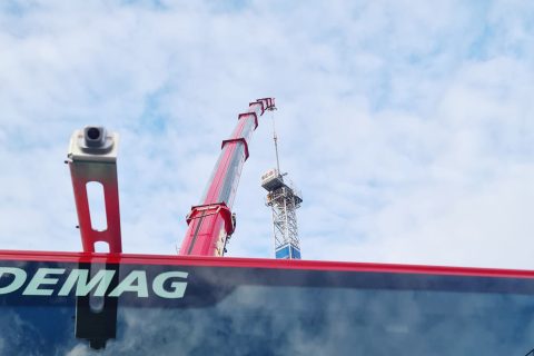 450-tonne truck-mounted crane from Tadano Demag in use at EMIL EGGER